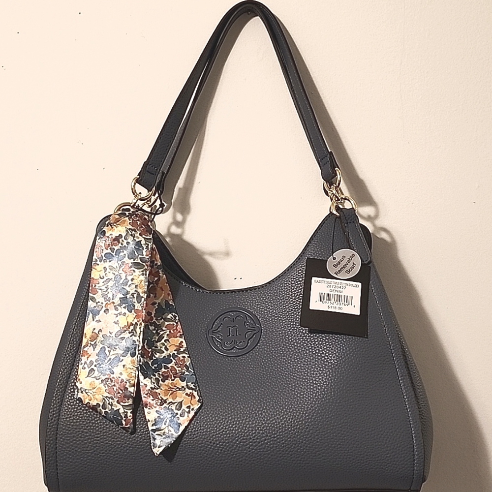 NWT Nanette Lepore Claudette Triple Section Shoulder Bags w/Scarf